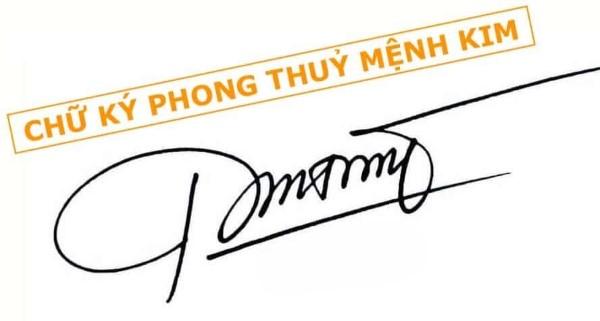 Chữ ký phong thủy theo mệnh Kim