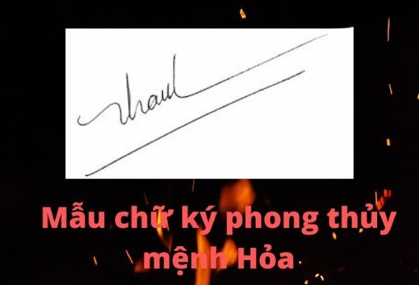 Chữ ký phong thủy theo mệnh Hỏa