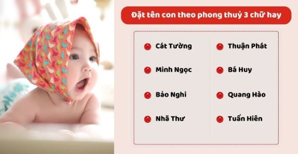 Tên con gái mệnh Hỏa theo phong thủy