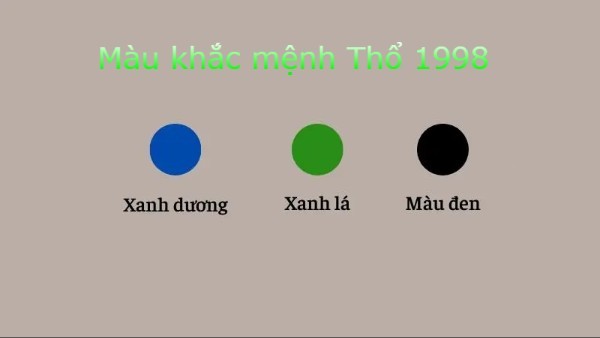 Màu khắc mệnh Thổ 1998